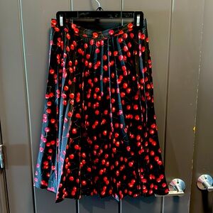 Black skirt with red cherries by J.Crew